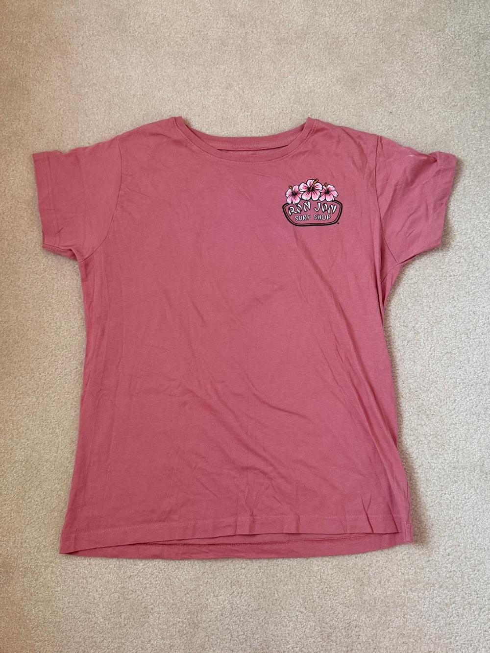 Floral Pink Ron Jon Surf Shop Shirt - Girls L